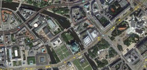 Berlin Museumsinsel (Museum Island) and Berliner Dom Satellite View Map